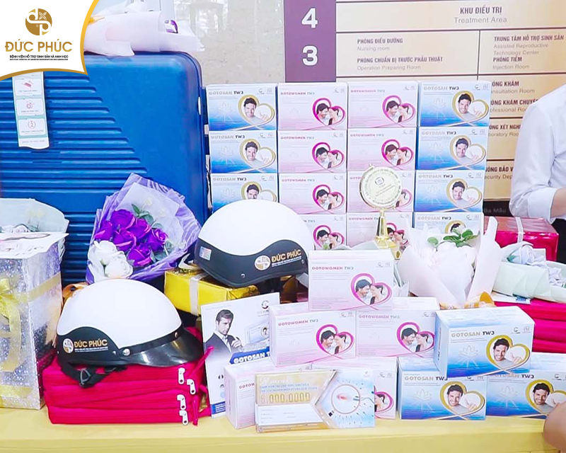 Khách hàng có cơ hội nhận được rất nhiều quà tặng giá trị khi đến thăm khám tại Bệnh viện Đức Phúc