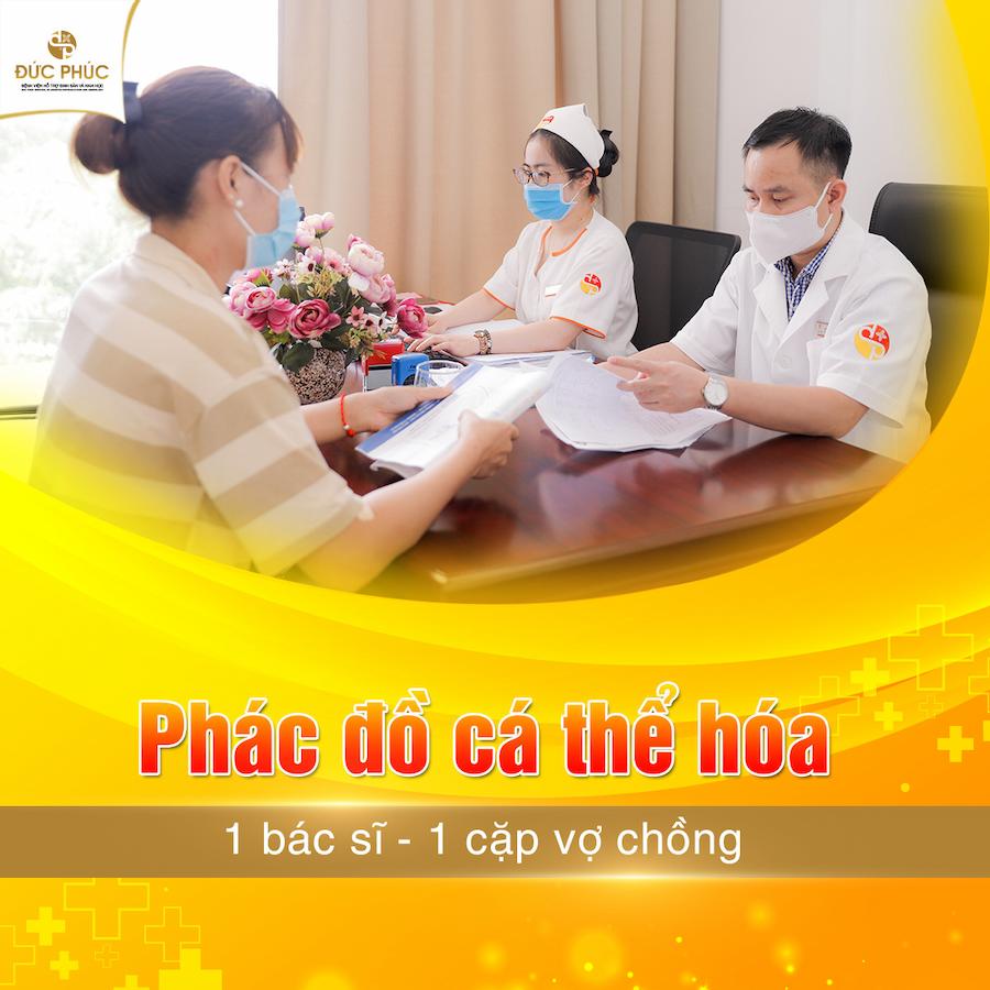Phác đồ điều trị chuyên biệt, 1 bác sĩ – 1 cặp vợ chồng giúp sát sao tình trạng của bệnh nhân Phác đồ điều trị chuyên biệt, 1 bác sĩ – 1 cặp vợ chồng giúp sát sao tình trạng của bệnh nhân