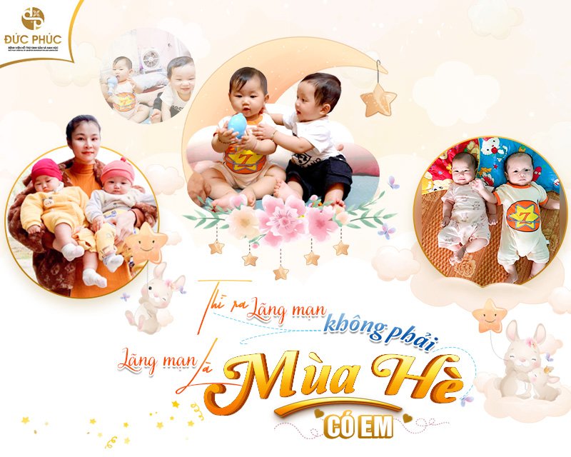 Cặp song thai đủ nếp đủ tẻ đến từ vườn ươm Đức Phúc sau một lần chuyển phôi