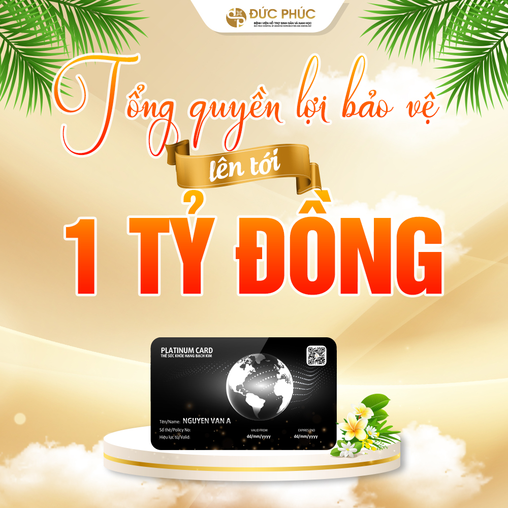 Thẻ sức khỏe Bạch Kim có quyền lợi bảo vệ lên tới 1 tỷ đồng