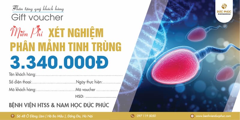 Bệnh viện Đức Phúc miễn phí xét nghiệm phân mảnh tinh trùng