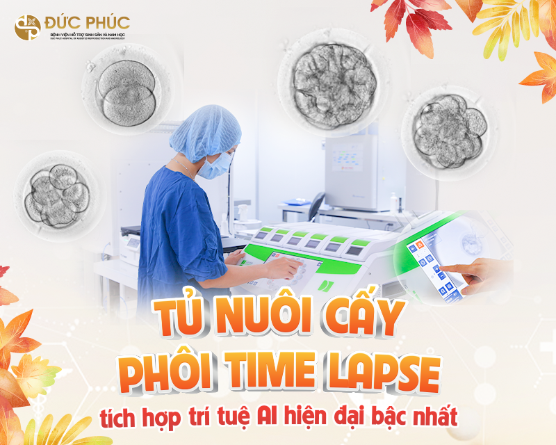 Tủ nuôi cấy phôi Time-lapse trong phòng labo Bệnh viện Đức Phúc
