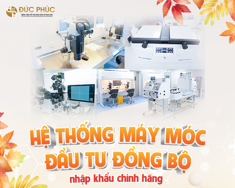 Hệ thống máy móc hiện đại giúp quá trình tạo và nuôi cấy phôi diễn ra thuận lợi