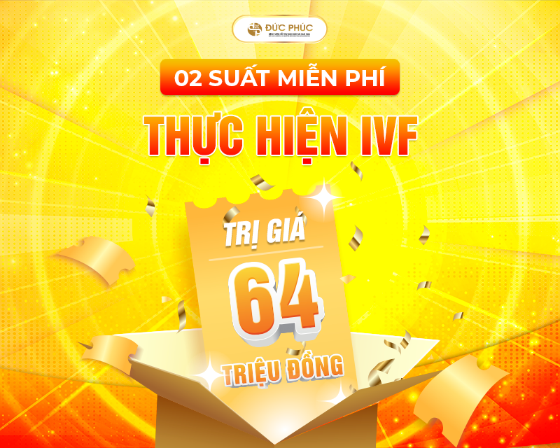 2 suất IVF miễn phí 64 triệu sẽ được trao tặng cho 2 gia đình may mắn ngay tại sự kiện 23/03/2024