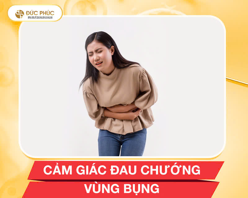 Gây ra cảm giác chướng bụng hoặc đau nhẹ vùng bụng dưới
