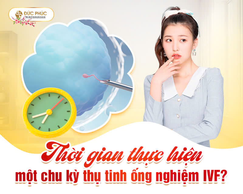 Thời gian thực hiện một chu kỳ thụ tinh ống nghiệm cơ bản kéo dài khoảng 1 tháng